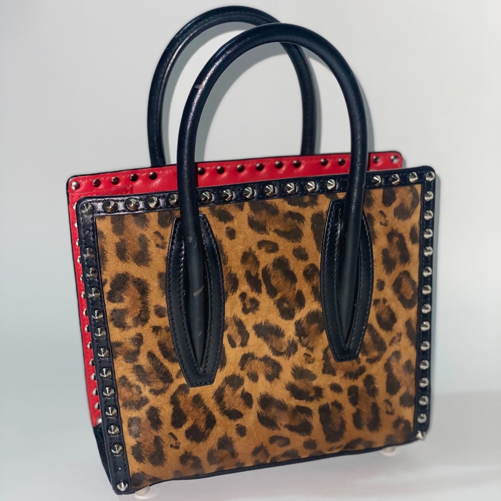 Christian Louboutin Leopard/Black Leather Sat